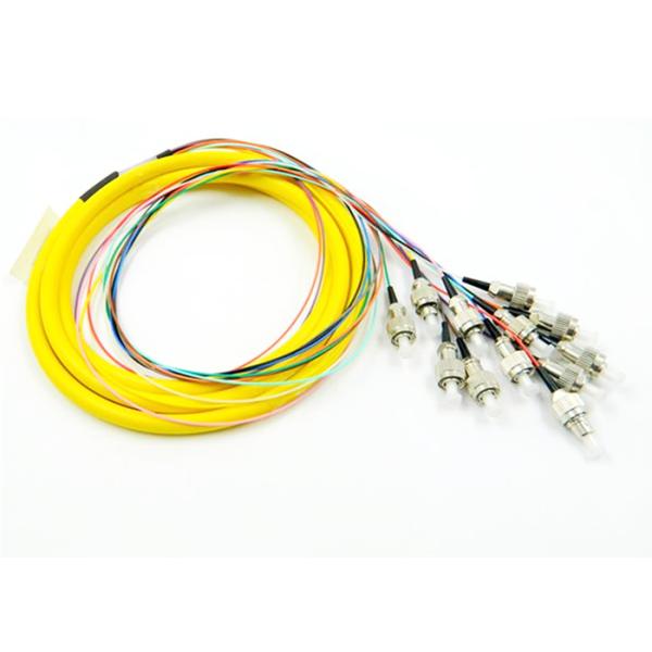 FC UPC Single Mode Fiber Jumpers Yellow Color 50dB Return Loss Custom Length