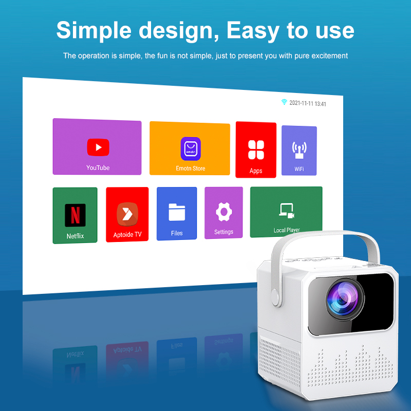 USB AV VGA портативный HD LED проектор T2 Mini Multi Function 1.2KG