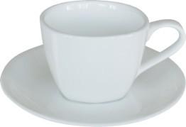 Cerâmico branco dos copos elegantes do café da coleção do hotel da aparência
