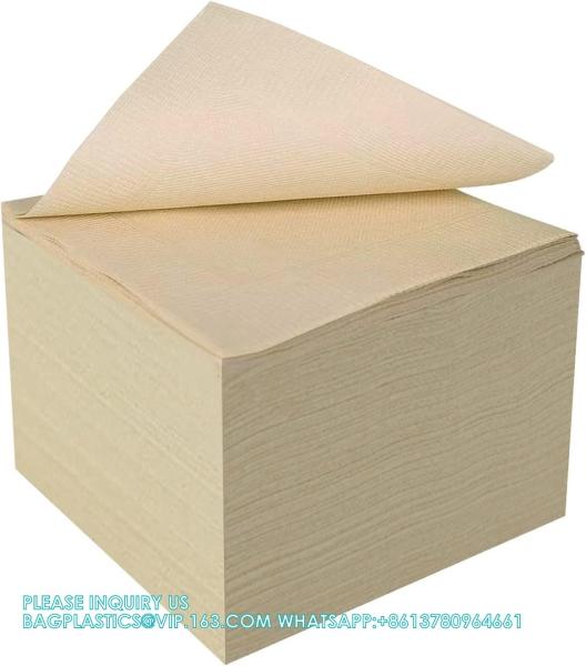 Napkins 2 Layer Unbleached Brown Napkins Soft Disposable Napkins For Kitchen, Party, Wedding, Dinner