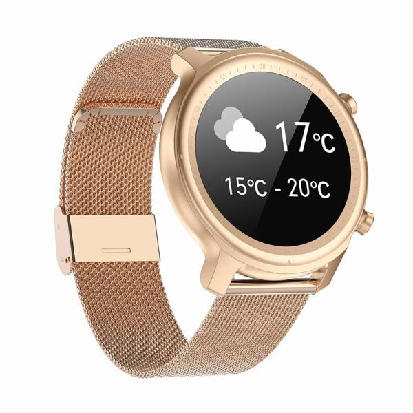 Alerta redondo 128K RAM Ladies Smart Band da chamada de Smartwatches da cara de Bluetooth 4,2