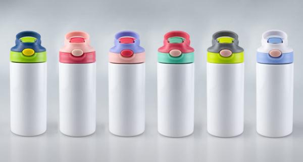 Mixed Color Straight Stainless Steel Kids Water Bottles Leakproof 350ml 12oz