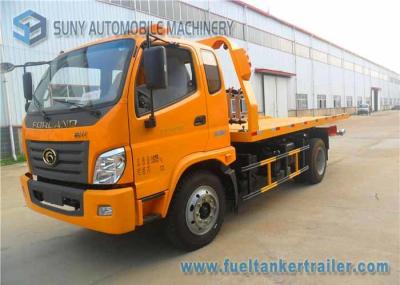 Yellow Forland Times 5T flatbed tow truck 3 Seats 1 Sleeper Left Hand Drive