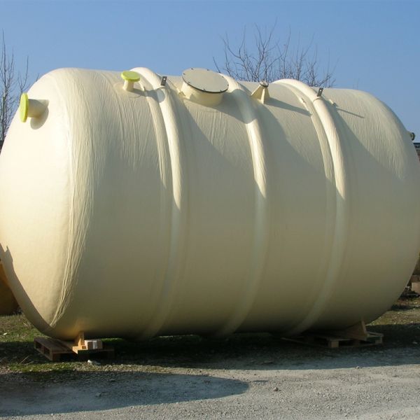 Horizontal Above Ground Fiberglass Tank Stable And Safe Placement Saving Vertical Space