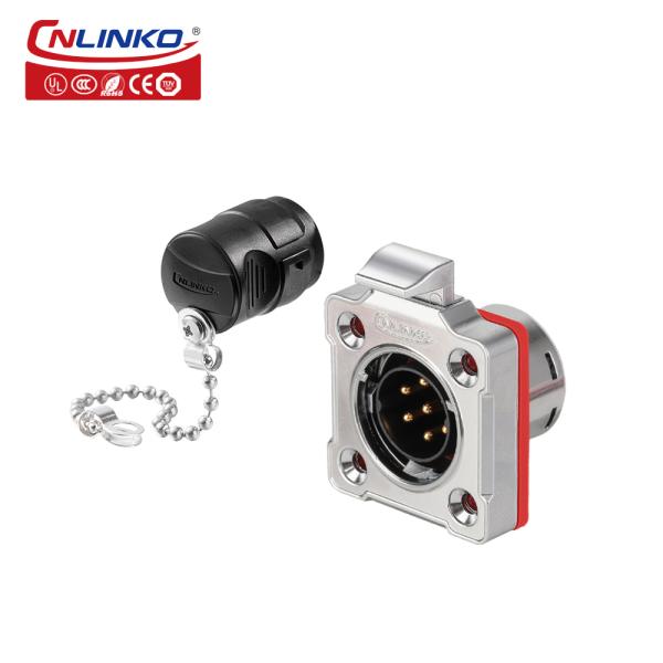 CNLINKO M20 7 Pin IP68 Waterproof Circular Solder Copper Pin Power Cable Type Connector Plug