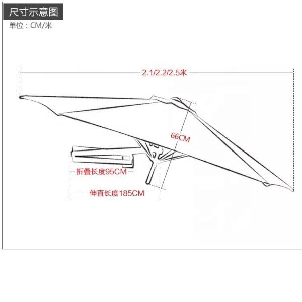 Горячая продажа Deluxe Новый стиль Висячий Дверный сад Внешний римский зонтик