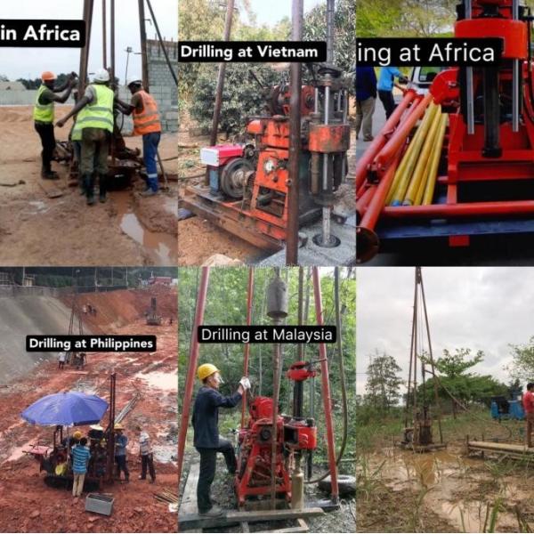 Hydraulic  Core Drilling Rig With 18hp Diesel Engine