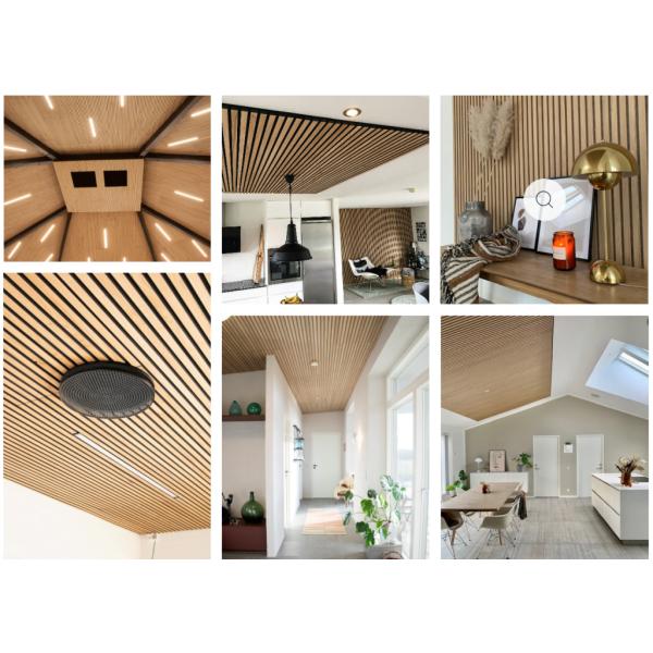 Влияние панели стены акустической панели соли древесины отделки стен для дизайна интерьера