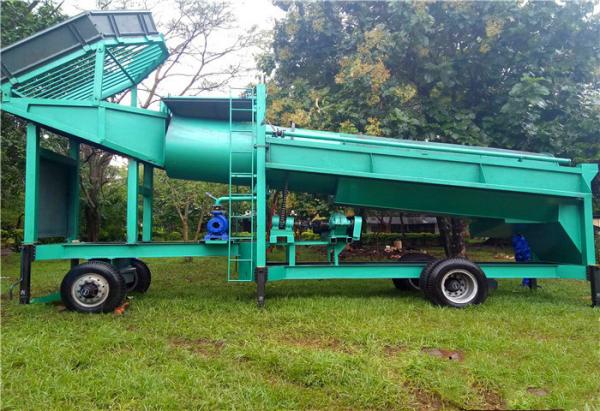 450m3/H, 35Kw poder, comprimento de 7m, móvel de aço, giratório, tela do Trommel da lavagem do ouro