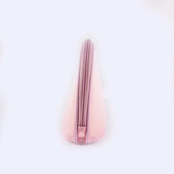 Custom Transparent Nylon Mesh Pink Makeup Bag  21*13*3 Cm Embroidery Letters