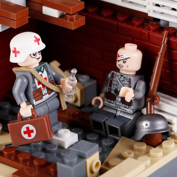 WW2 military building blocks German soldier medical action army legoinglys figures toys