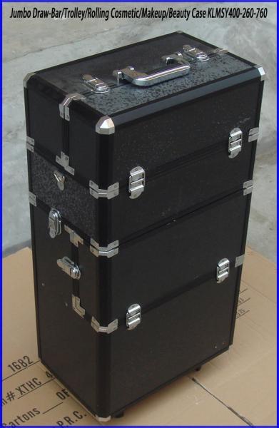 aluminum Rolling Beautitician Case with folder drawers KLMSY400-260-760