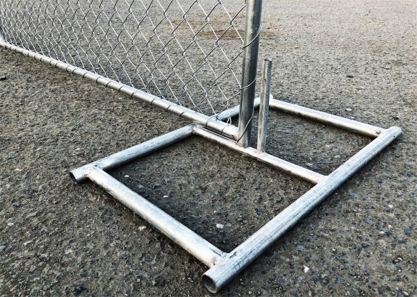 Temporary Chain Link Fence Panels  6'Height X 14' Width  35mm wall thickness 1.5mm Mesh 2.5 x 2.5 diameter 11.5ga
