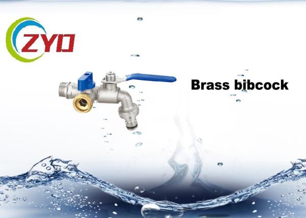 1 2 Bibcock Taps Level Handle Lead Free Silver Chrome Plated Surface