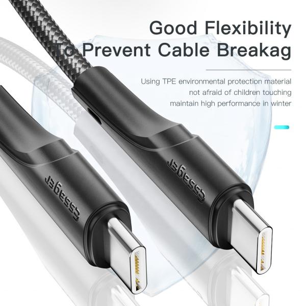 Cable de carga rápido de tipo C a tipo C de 100W a 60W