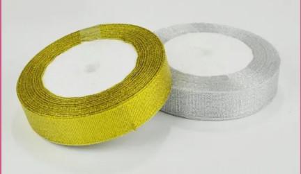 Attractive Eye Catching Silver And Gold Christmas Ribbon 3/8-4 Size