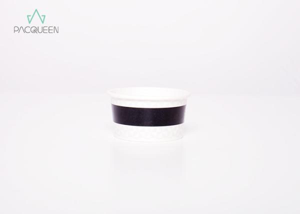 Single Wall 8 Oz Ice Cream Cups , Frozen Dessert Cups Water Based Ink
