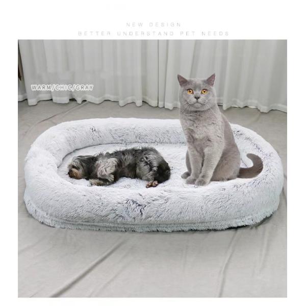 Manufacture 160cm Non-Slip Washable Long Plush Giant Fluffy Pet Bed For Cat Dog For Pet Animals