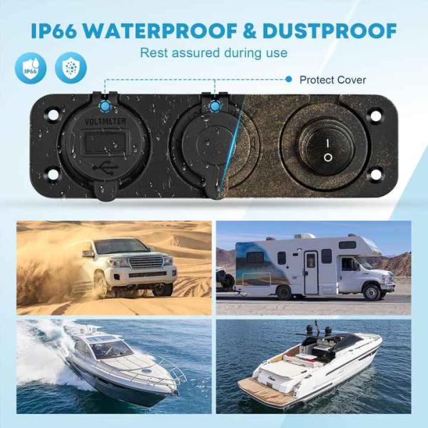 Professional Waterproof Car Charger QC3.0 PD 54W Car USB Charger