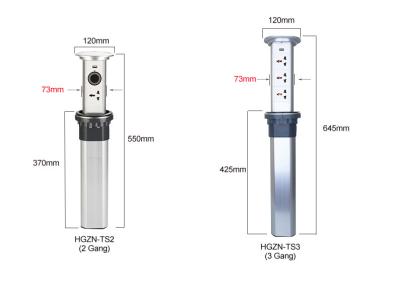 Inteligentes padrão de Alemanha motorizados estalam acima o soquete, soquetes de poder do Desktop com USB