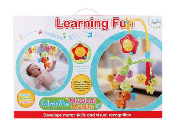 8 Melodies Musical Crib Mobile Bed Ring Infant Baby Toys W / Remote Control Light