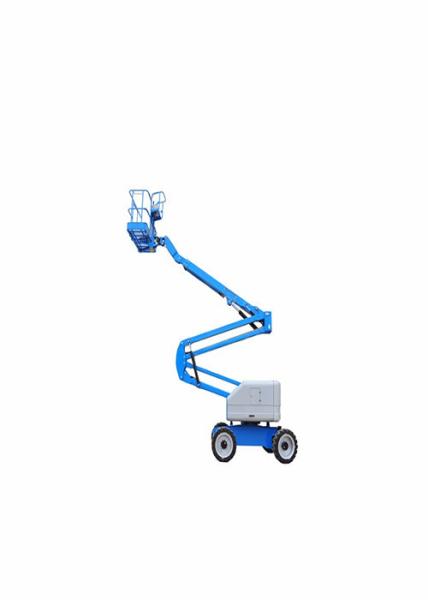 Hybrid Technology Trailer Boom Lift Blue Grey Heavu Duty Steel Structure
