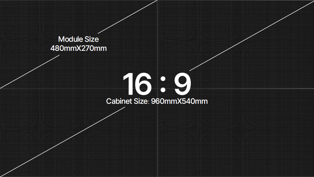 P2.5 Digital Advertising LED Display 960x540mm IP65 Outdoor LED Video Wall