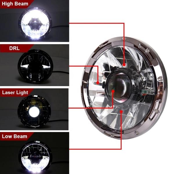 6000K Spot 7 Inch LED Driving Lights , 45W Sealed Beam Headlight
