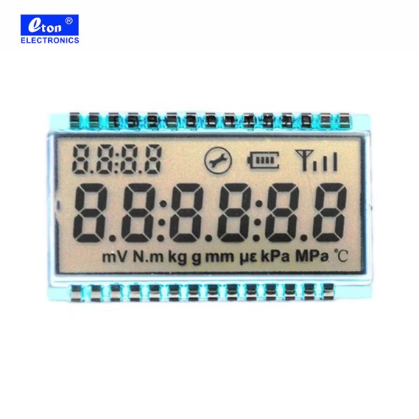 High Quality TN Type Blue / Yellow Numeric LCD Segment Displays Multi-Purpose Durable Goods