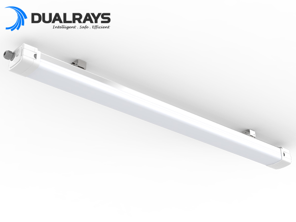LED Moisture-proof Lamp with 160LPW and IP65 IK10 Protection Providing Robust and Uniform Lighting for Warehouse and Parking Garage