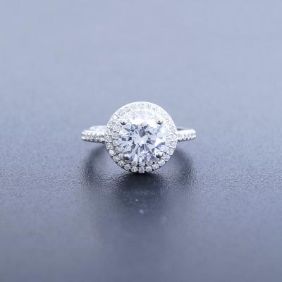 Joia real do vintage dos aneis de noivado do casamento da prata 925 para nupcial