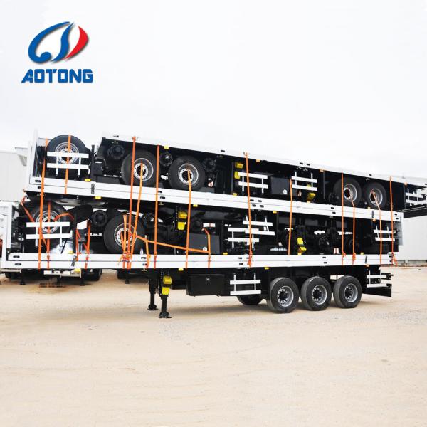 Fuwa 3 Axles Container Transporting 40 Feet Flatbed Semi-Trailer 13000X2480X1500 mm