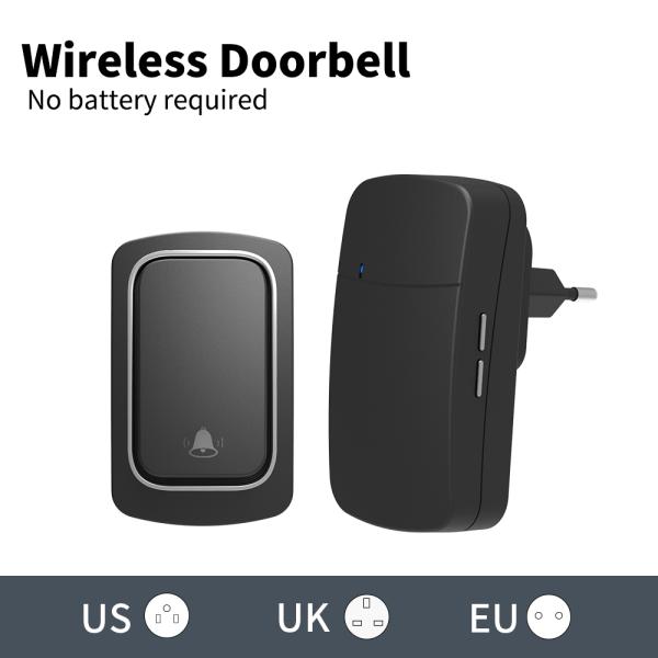 US EU UK Plug Tuya Video Doorbell Self Powered Waterproof Door Bell 150M
