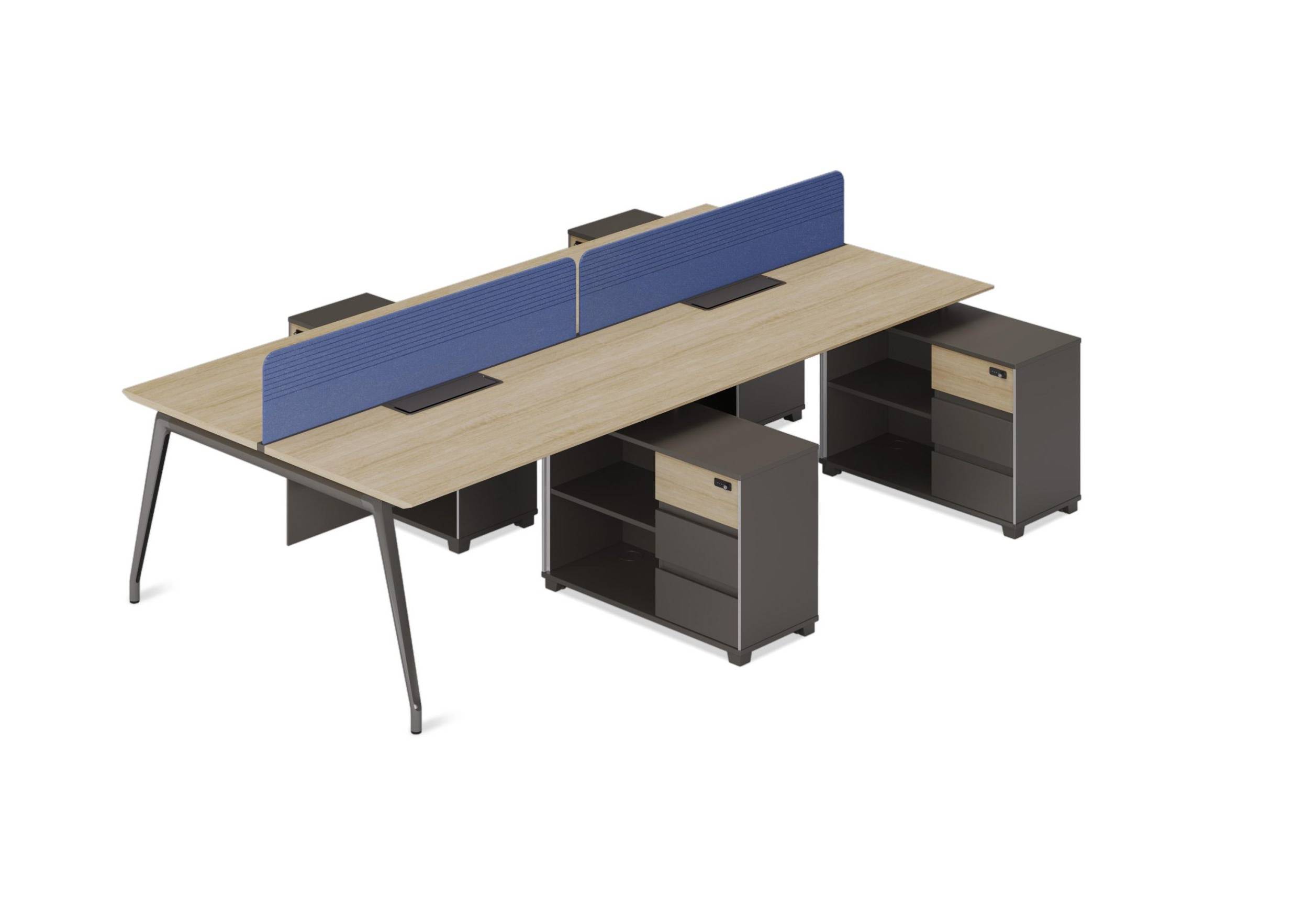 I Varna 2 Modular Workstations and Benches with W1879*D1770*H750(mm), W3800*D1480*H750(mm), and W2800*D1500*H750(mm) Dimensions