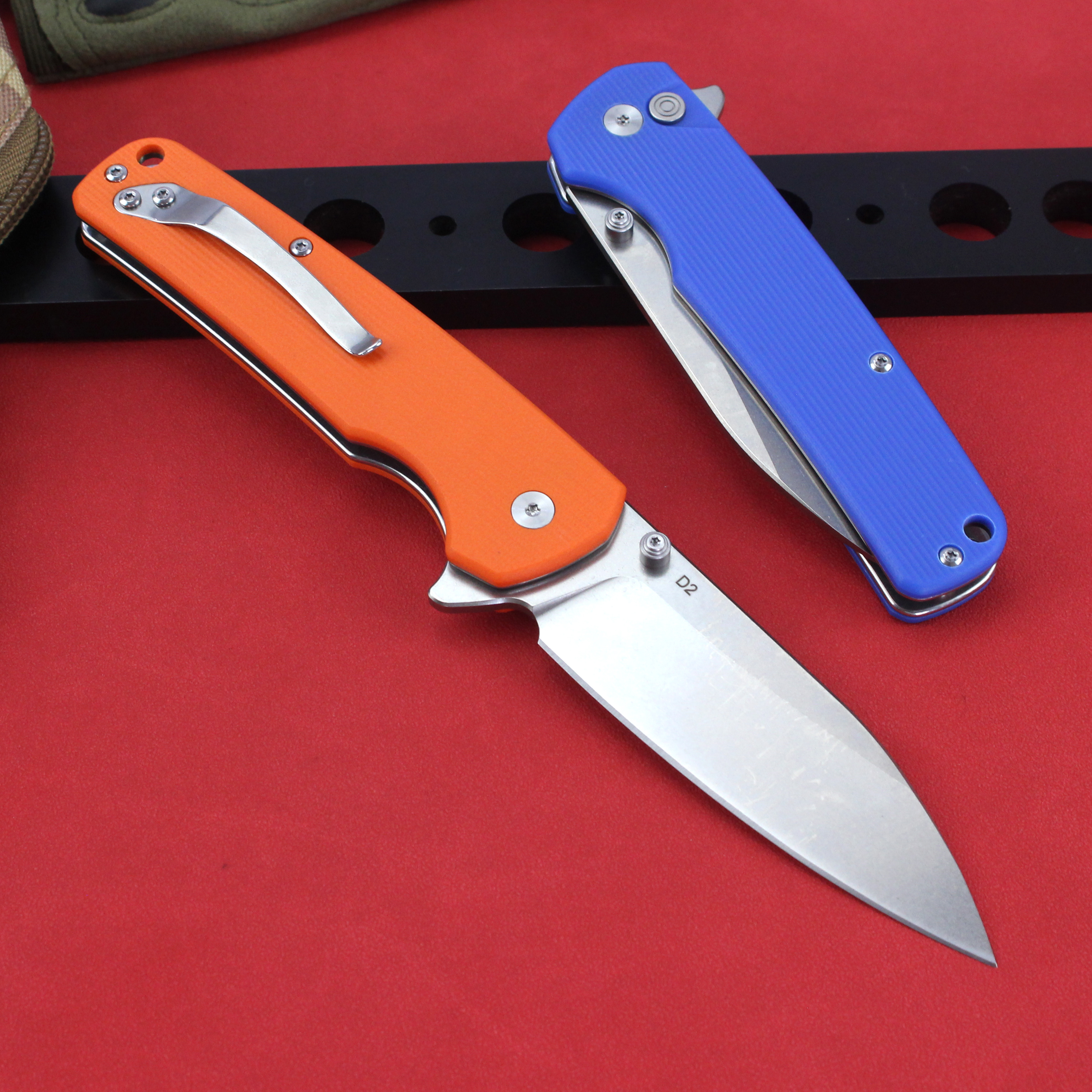 GT-T0036 Customizable Folding Knife  G10 Handle Surviving Knife Camping Portable Knife Tunafire
