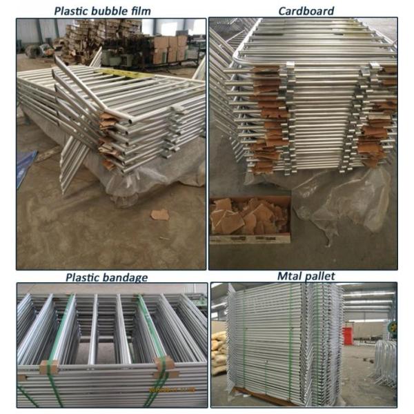 Electric Galvanized Temporary Fencing Crowd Control Barriers Metal Pedestrian Barriers