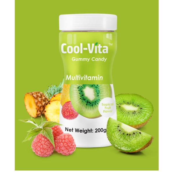 OEM Tropical Fruit Gummy Candy , Adult Multivitamin Gummies Soft Jelly Sweets