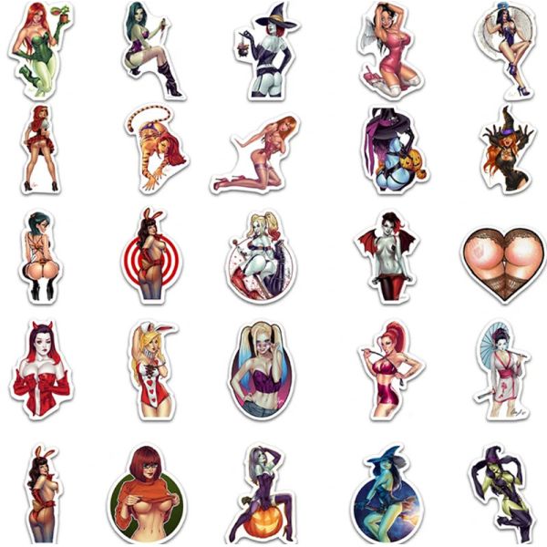 Sexy Women Devil Horror Graffiti Kiss Cut Stickers Printing 4cm-8cm