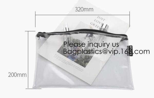 Office Stationery Waterproof Document Slider Pvc Packing Bag,PVC bags, EVA bags, zipper bags, stand up zipper bags