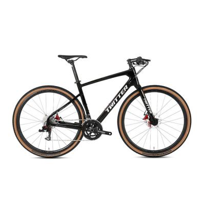Tamanho híbrido 700x40C da roda da bicicleta da fibra do carbono de TWITTER para competir