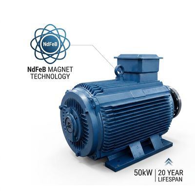 50kW Direct Drive Permanent Magnet Generator NdFeB 20 Year Lifespan 380V