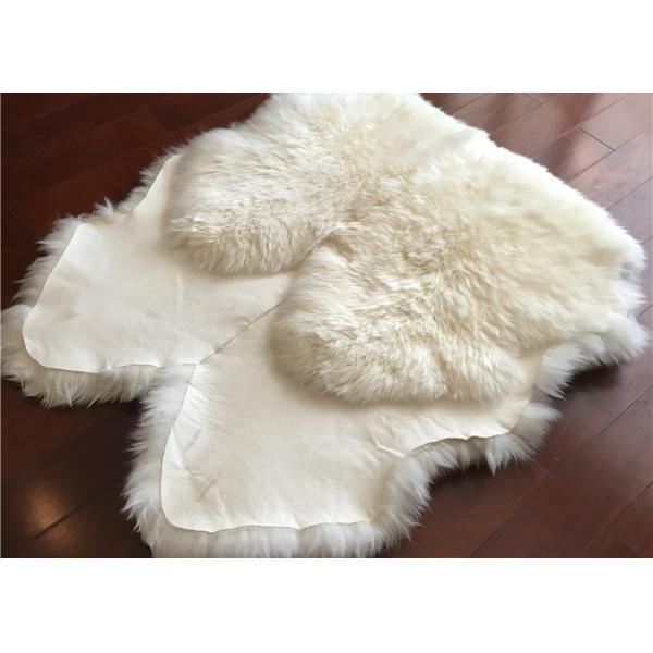 Квадрацикл ковра овчины Новой Зеландии шерстей реального половика овчины естественный белый длинный