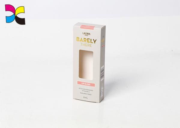 Baby Pink Toothpaste Custom Printed Corrugated Boxes Golden Foil Product With Window