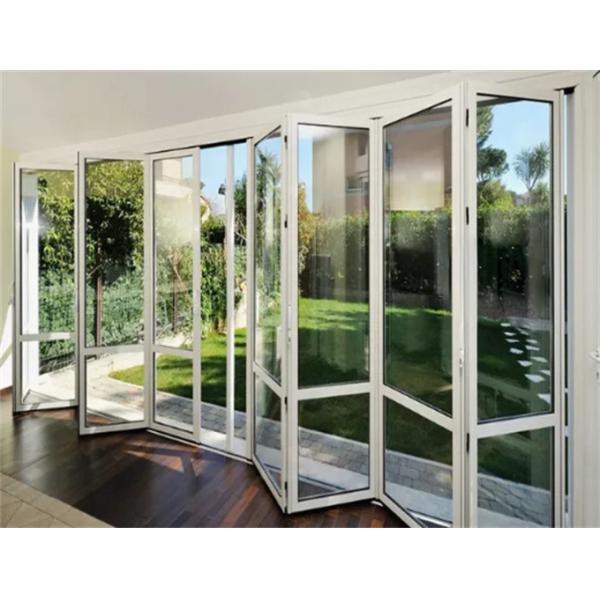 Aluminum Waterproof Bi-Fold Doors For Building With ≤2.1 Heat Insulation Coefficient