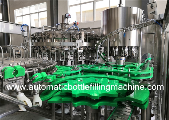 Auto Carbonated Soft Drink Filling Machine , Glass Bottle Machine High Speed