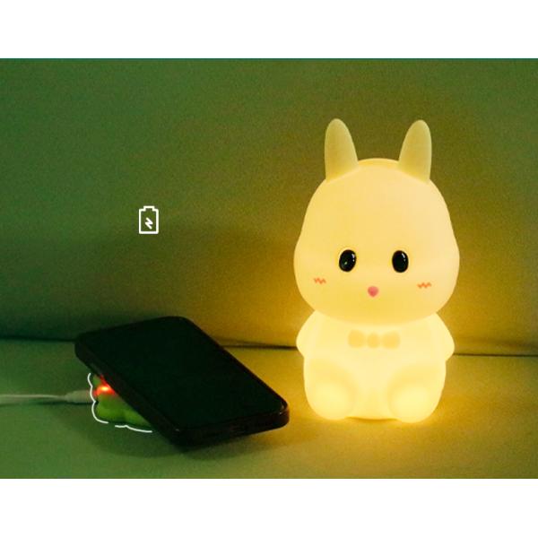 Controle de toque Custom Casa Decorativa Luz luminosa Coelhos Lâmpada Animal Luz noturna LED