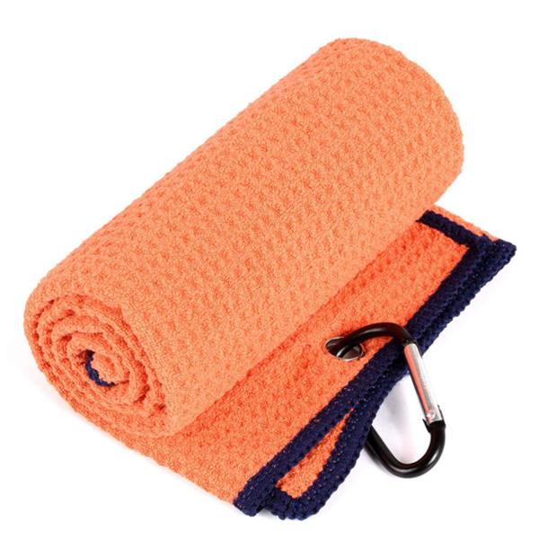 Toalha de mão para golfe de waffle de microfibra quadrada para desempenho superior