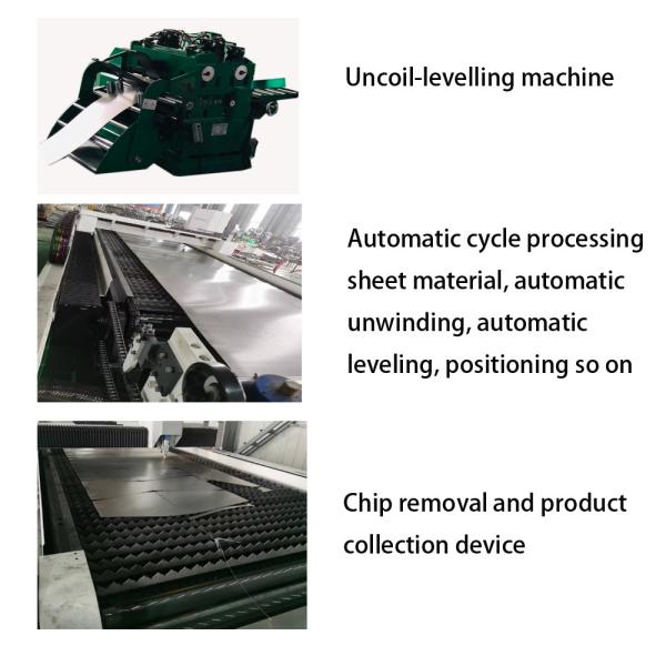 Machine de découpe laser automatique de feuille enroulée à fibre laser avec Raytools/Raycus Head