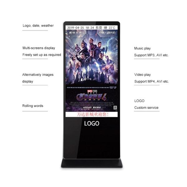 Wall Mounted 43 Inch Digital Signage Kiosk Led Display