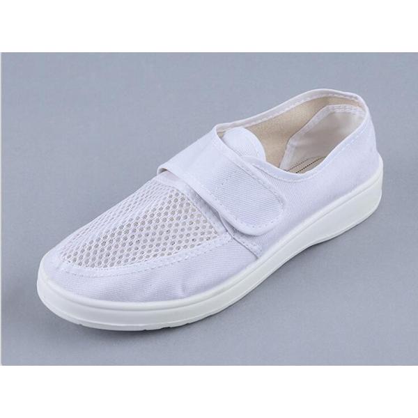 PU Canvas 34-46 Cleanroom Esd Shoes three sides breathable With Velcro